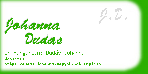 johanna dudas business card